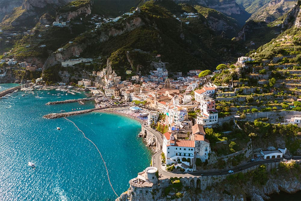 Amalfi coast and Pompeii tour from Rome by train